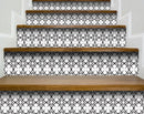 7" X 7" Black and White Quattra Peel and Stick Removable Tiles