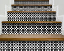 4" X 4" Black and White Medeci Peel and Stick Removable Tiles