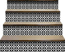 7" X 7" Black and White Medeci Peel and Stick Removable Tiles