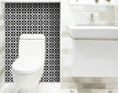 7" X 7" Black and White Medeci Peel and Stick Removable Tiles