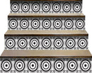 5" X 5" Black and White Posy Peel and Stick Removable Tiles
