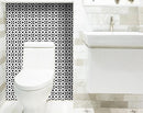 4" X 4" Black and White Pinna Peel and Stick Removable Tiles