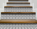4" X 4" Black and White Pinna Peel and Stick Removable Tiles