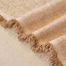 Natural Textured Linen Couch Cover, Breathable & Hypoallergenic Furniture Protector
