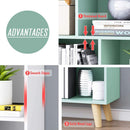 Wooden Open Shelf Bookcase 3 Tier Floor Standing Warm White
