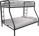 Dusty Metal Bunk Bed Frame Twin Over Full Black Finish