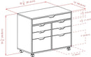 Black Halifax Two Door Storage Cabinet With Four Drawers