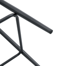 Modern White PU Bar Chair Set - Checkered Design, Black Metal Legs, Multiple Colors, 37-inch Height