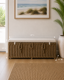 Key Largo Rattan Storage Bench With Cushion