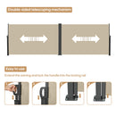 Retractable Side Awning, 276 x 71 in, Waterproof and UV-Resistant, Roll-up Privacy Screen for Balcony, Beige