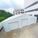 [39X39FT] Extra-Large Heavy-Duty Galvanized Steel Barn Building Shed With 3 Rolling Door Garages (SAK10234)