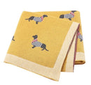 Knit Dachshund Blanket