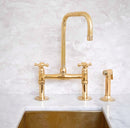 Unlacquered Solid Brass Kitchen Faucet , Bridge Faucet , Solid Brass Faucet , antique faucet