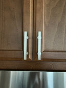 Lew's Square Bar Cabinet Knobs and Pulls in Brushed Nickel