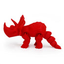 3D Printed Articulated Flexible Triceratops Dinosaur | Multiple Colors | Black Sheep Products LLC