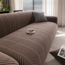 High Stretch Chevron Sofa Cover, Soft Washable Textured Jacquard Slipcover for Couch