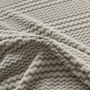 Modern Textured Stretch Sofa Cover, Plush Fleece Sofa Slipcover with 3D Stripe Texture