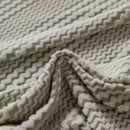 Modern Textured Stretch Sofa Cover, Plush Fleece Sofa Slipcover with 3D Stripe Texture