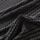 Modern Textured Stretch Sofa Cover, Plush Fleece Sofa Slipcover with 3D Stripe Texture
