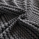 Modern Textured Stretch Sofa Cover, Plush Fleece Sofa Slipcover with 3D Stripe Texture