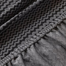 Modern Textured Stretch Sofa Cover, Plush Fleece Sofa Slipcover with 3D Stripe Texture