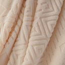 High Stretch Embossed Geometric Slipcover for Couch, Cozy Plush Fleece Couch Cover