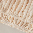 High Stretch Embossed Geometric Slipcover for Couch, Cozy Plush Fleece Couch Cover