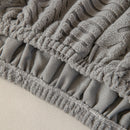 High Stretch Embossed Geometric Slipcover for Couch, Cozy Plush Fleece Couch Cover