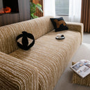 High Stretch Couch Slipcover with Abstract Stripe, Washable Non-Slip Cover for Dogs