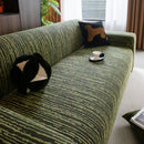 High Stretch Couch Slipcover with Abstract Stripe, Washable Non-Slip Cover for Dogs