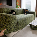 High Stretch Couch Slipcover with Abstract Stripe, Washable Non-Slip Cover for Dogs