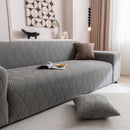 Modern Wavy Jacquard Sofa Slipcover, High Stretch Sofa Cover with 3D Organic Texture