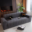 High Stretch Couch Slipcover with Abstract Stripe, Washable Non-Slip Cover for Dogs