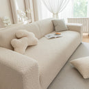 High Stretch Jacquard Sofa Slipcover, Soft Spandex Textured Floral Couch Cover