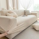 High Stretch Jacquard Sofa Slipcover, Soft Spandex Textured Floral Couch Cover