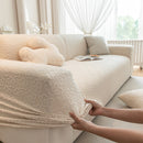 High Stretch Jacquard Sofa Slipcover, Soft Spandex Textured Floral Couch Cover