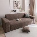 Modern Wavy Jacquard Sofa Slipcover, High Stretch Sofa Cover with 3D Organic Texture