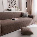 Modern Wavy Jacquard Sofa Slipcover, High Stretch Sofa Cover with 3D Organic Texture