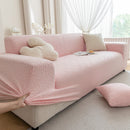 High Stretch Jacquard Sofa Slipcover, Soft Spandex Textured Floral Couch Cover