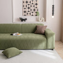 Modern Wavy Jacquard Sofa Slipcover, High Stretch Sofa Cover with 3D Organic Texture