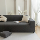 High Stretch Jacquard Sofa Slipcover, Soft Spandex Textured Floral Couch Cover