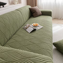 Modern Wavy Jacquard Sofa Slipcover, High Stretch Sofa Cover with 3D Organic Texture