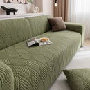 Modern Wavy Jacquard Sofa Slipcover, High Stretch Sofa Cover with 3D Organic Texture