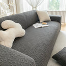 High Stretch Jacquard Sofa Slipcover, Soft Spandex Textured Floral Couch Cover