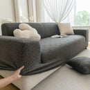 High Stretch Jacquard Sofa Slipcover, Soft Spandex Textured Floral Couch Cover
