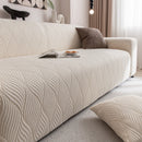 Modern Wavy Jacquard Sofa Slipcover, High Stretch Sofa Cover with 3D Organic Texture