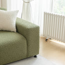 High Stretch Jacquard Sofa Slipcover, Soft Spandex Textured Floral Couch Cover