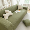 High Stretch Jacquard Sofa Slipcover, Soft Spandex Textured Floral Couch Cover