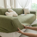 High Stretch Jacquard Sofa Slipcover, Soft Spandex Textured Floral Couch Cover