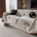 Leopard Sofa Cover Blanket Stylish Furniture Protector Throw for Couches & Loveseats